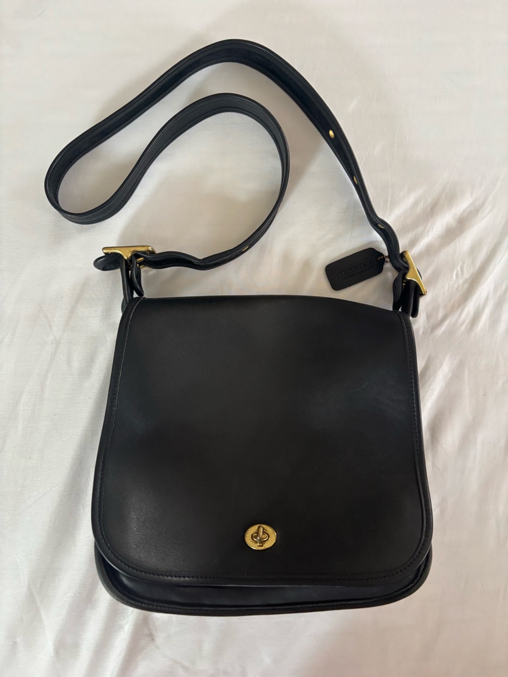 Coach Vintage Black Stewardess Crossbody Satchel Bag 9525 Costa Rica
